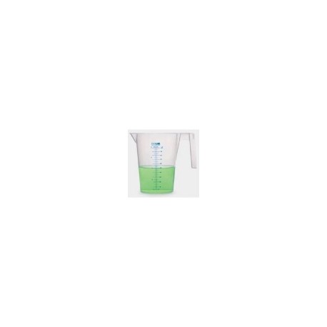 Jarra de PP forma alta 2000ml graduado azul Isolab