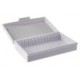 Caja PP blanca para 25 portaobjetos Heathrow