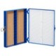 Caja PP azul para 100 Portaobjetos Heathrow