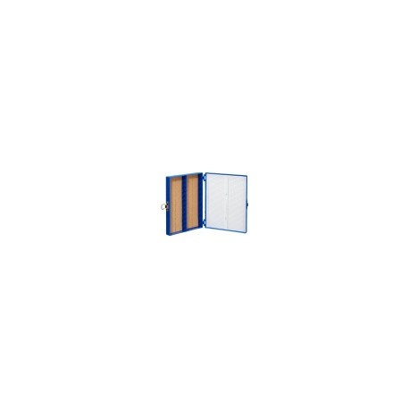 Caja PP azul para 100 Portaobjetos Heathrow