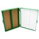 Caja de plastico verde para 100 Portaobjetos Heathrow