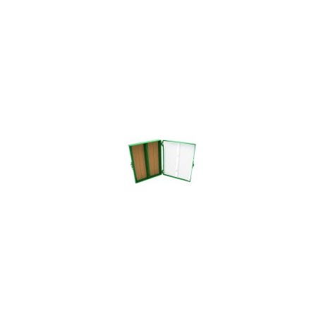Caja de plastico verde para 100 Portaobjetos Heathrow