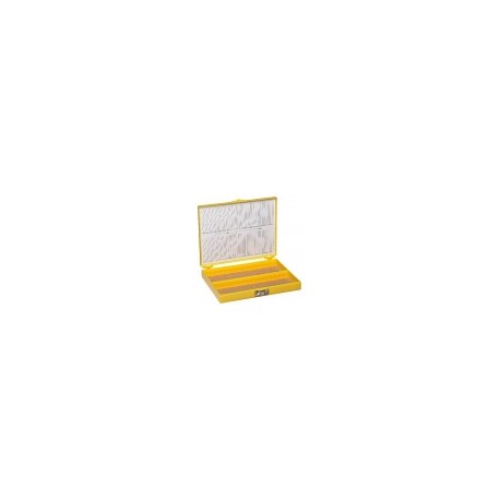 Caja PP amarilla para 100 Portaobjetos Heathrow