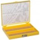 Caja PP amarilla para 100 Portaobjetos Heathrow